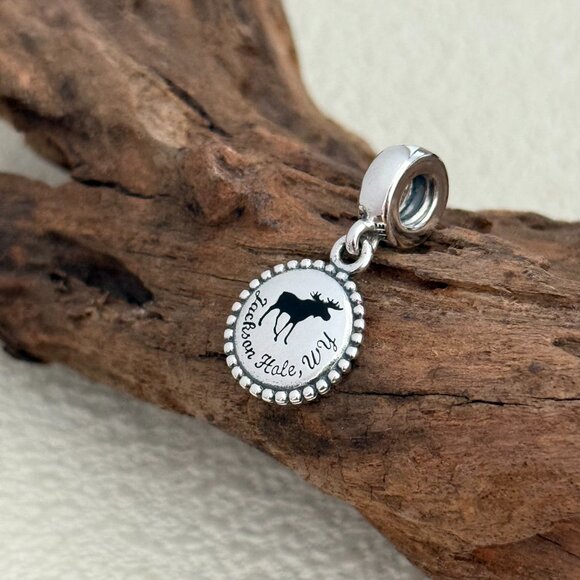 Pandora Jewelry - Pandora Jackson Hole.WY Travel Moose JH ale S925 Silver Dangle Charm